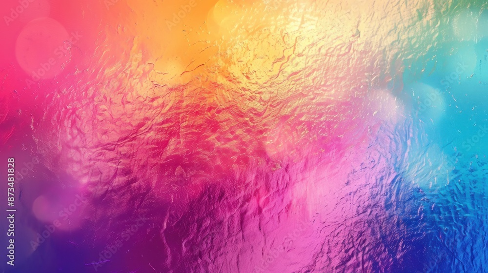 Poster an abstract background with a color gradient, gradation circle, and vector grain noise texture, feat
