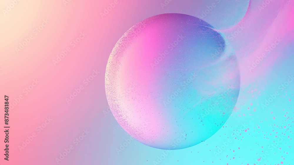 Aufkleber an abstract background with a color gradient, gradation circle, and vector grain noise texture, feat