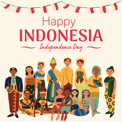 Indonesia independence day celebration background