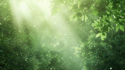 Sunlight Filtering Through Lush Green Foliage