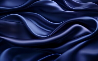 Obraz premium Deep Blue Silk, a Luxurious and Smooth Texture