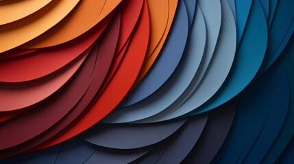 Fototapeta premium Colorful Layered Paper, a Vibrant and Dynamic Abstract