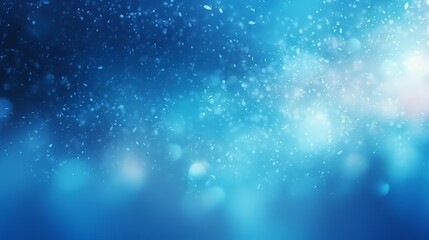 Sparkling Blue Bokeh, a Dreamy and Festive Background
