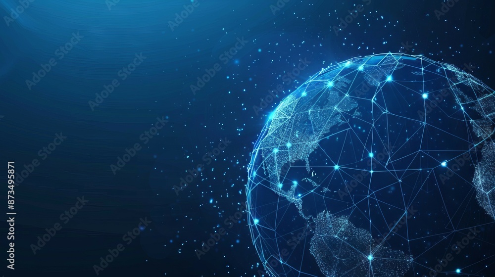 Poster global network. explore the interconnectedness of our planet with a visually stunning representation