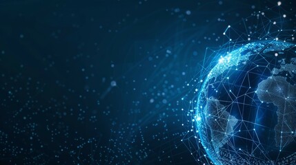 Global network connectivity. Explore the interconnectedness of our digital world with this image representing global network connectivity.