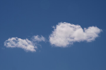 Blue sky with a couple of clouds