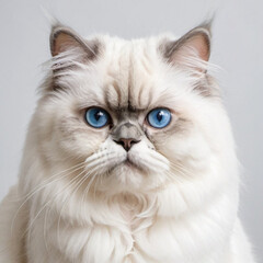 Fototapeta premium White persian cat with beige elements, very cute.