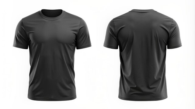 A black shirt with a white background