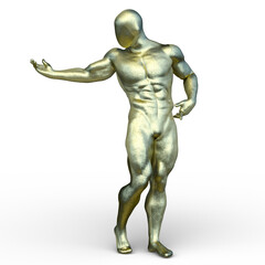 ポーズをとる男性　3DCGレンダリング