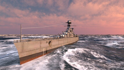 艦艇　3DCGレンダリング © tsuneomp