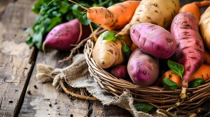 Sweet potatoes being sold fresh at a farmer's market organic produce