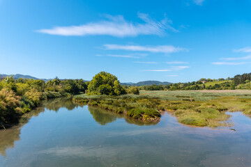 The Jaizubia marsh in the town of Hondarribia or Fuenterrabia in Gipuzkoa. Basque Country