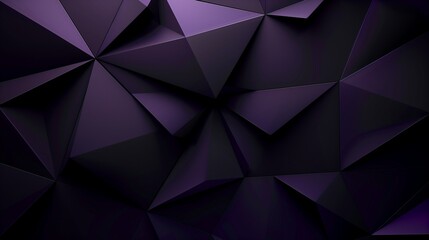 Obraz premium Black deep purple abstract modern background for design. Geometric shape. 3d effect. Lines, triangles, angles. Color gradient. Dark shades. Colorful. Metal, metallic. Shine.
