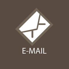 Message envelope line art icon for apps and websites 