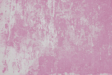 Painted pink grungy concrete background texture. Abstract wallpaper, shabby aged stone wall