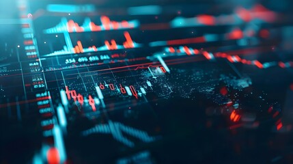 Stock market tickers abstract technology background