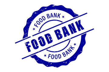 Obraz premium Food bank stamp sign seal png background, Transparent background