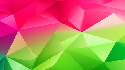 Dynamic Abstract Art with Vibrant Green and Pink Patterns