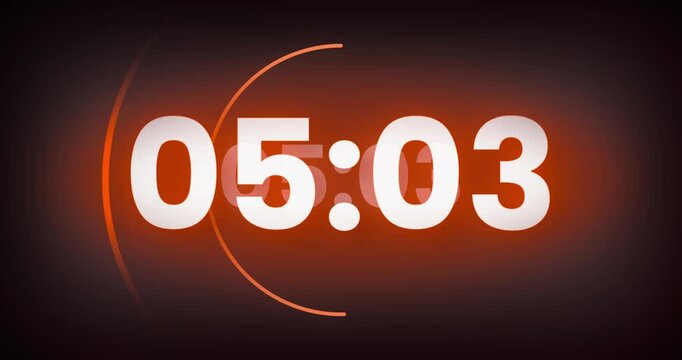countdown timer 10 seconds | start from 10 seconds down | dark  orange background contain animation of running double circles