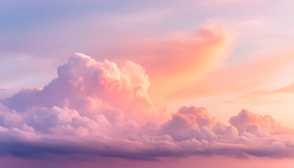 Fototapeta premium Beautiful aerial view of cloudscape at sunset time. Nature background