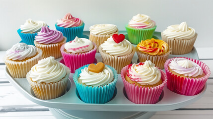a group on cupcake with multiple colors