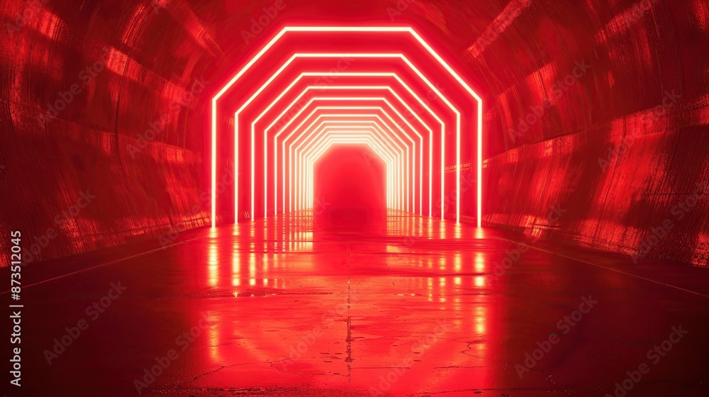 Poster neon tunnel