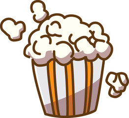 ポップコーン　手描き