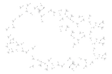 Dandelion Logo, Vector Plant Dandelion flower, Design Icon Template