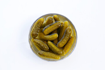 Tasty pickled cucumbers. Fermented vegetables