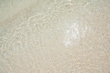 Clear ocean and sandy beach background