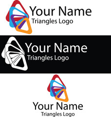Triangles logo mock-up for professional or personal use. 