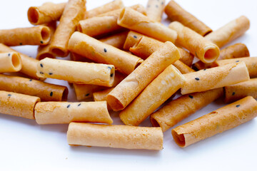 Thai snack, crispy coconut rolls