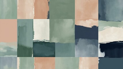 abstract color palette wallpaper with pale peach sage background