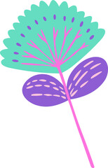 Abstract Flower Plant Shape