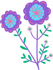 Abstract Flower Plant Shape