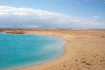 beautiful seascape of sahl hasheesh for banner background
