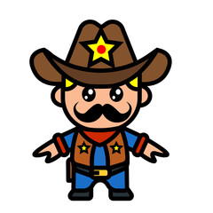 mustachioed cowboy