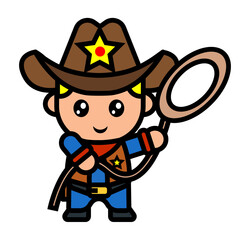 cowboy holding a rope
