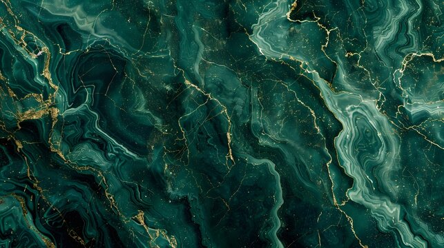 Emerald green marble texture. Abstract background with veins. Natural stone pattern. 