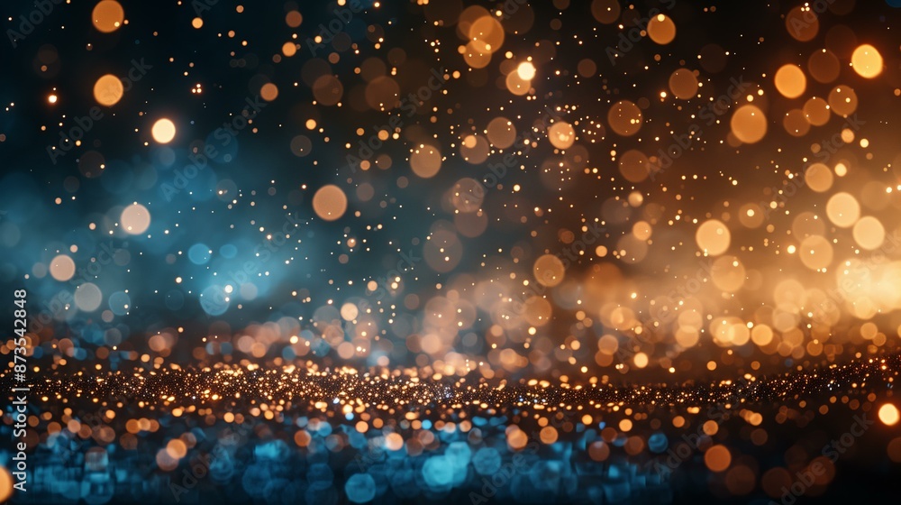 Aufkleber mesmerizing bokeh lights in warm and cool tones creating a magical atmosphere.