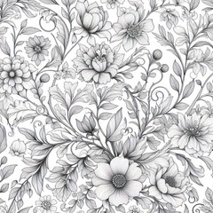 Drawing flower pattern