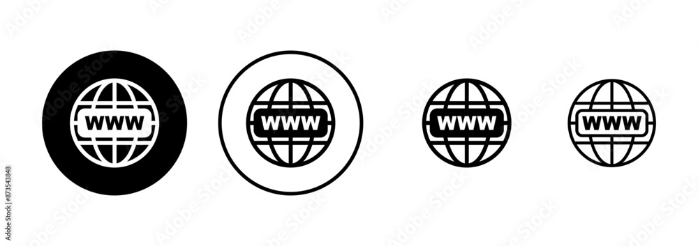 Wall mural web icon vector isolated on white background. website vector icon. internet world vector
