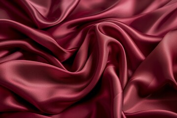 Obraz premium Elegant and smooth deep red satin material draped with light and shadow play