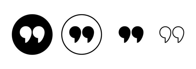 Quote icon vector isolated on white background. Quote sign icon. Quotation mark symbol.