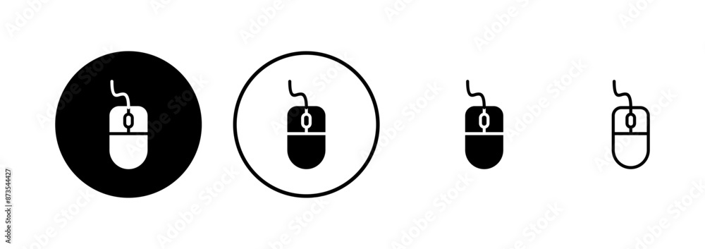 Poster computer mouse icon vector isolated on white background. computer mouse vector icon