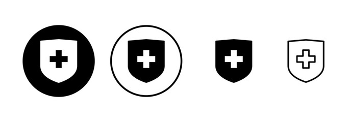 Health insurance icon vector isolated on white background. Insurance health document icon