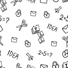  school, pattern, doodl, hand, class