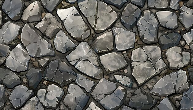 Fototapeta stone floor Texture and background top view, cartoon