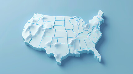United States 3D vector illustration