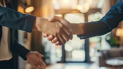 Formal Handshake Between Two Businesspeople
